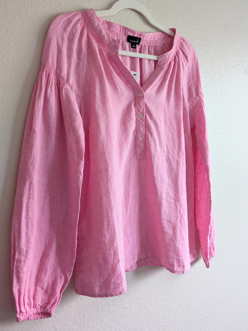 Talbots Linen Blouse in Pink Size XS NWT
